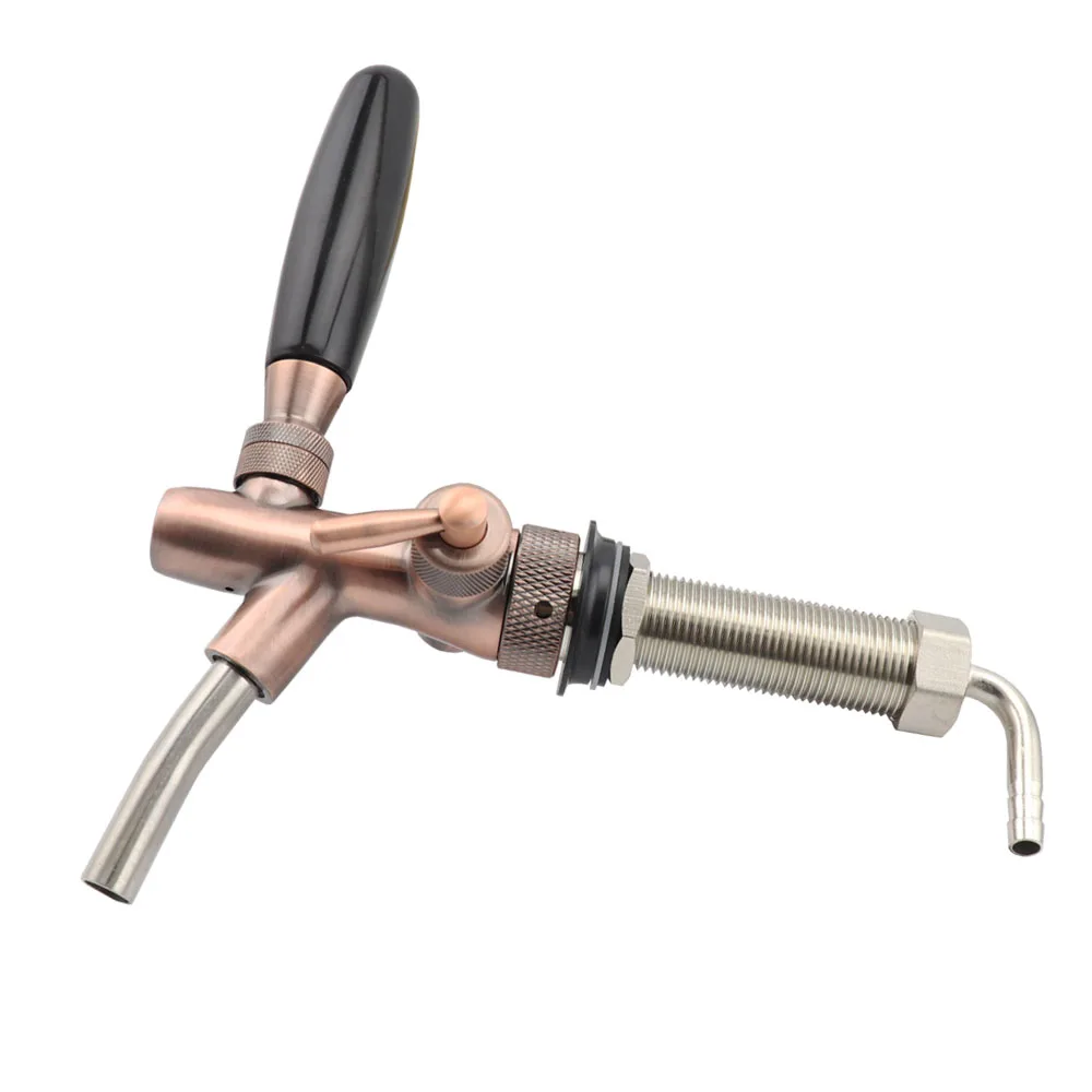 Draft Beer Faucet With 100mm Long Shank Gold Bronze Chrome Plating Home Brew Kegerator Bar Bridge Wine Spout Beer Tap Dispenser