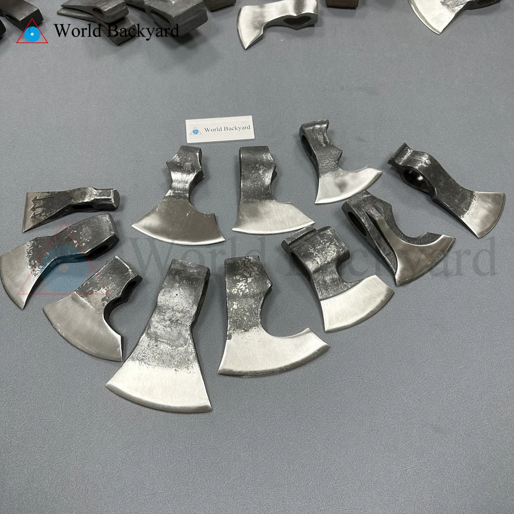 Factory Wholesale Custom 45 High Carbon Stainless Steel Axe Blade Bit Semi Finished Polished Ax Cut Various Types Axe Head