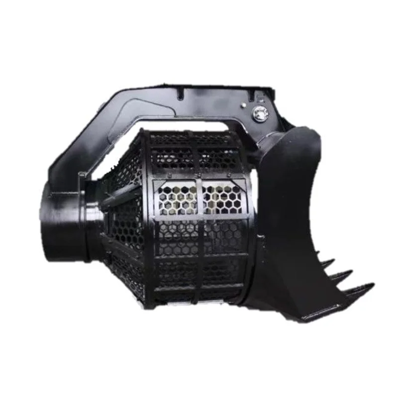 factory selling direct Excavator attachments work tools soil cleaning bucket Rotating screen screener bucket