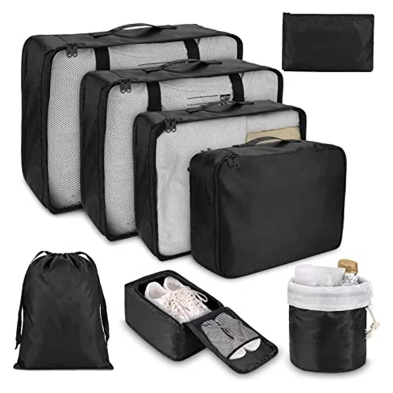 Compression Packing Cubes for Suitcases Travel Luggage Organizer Bag for Women Man