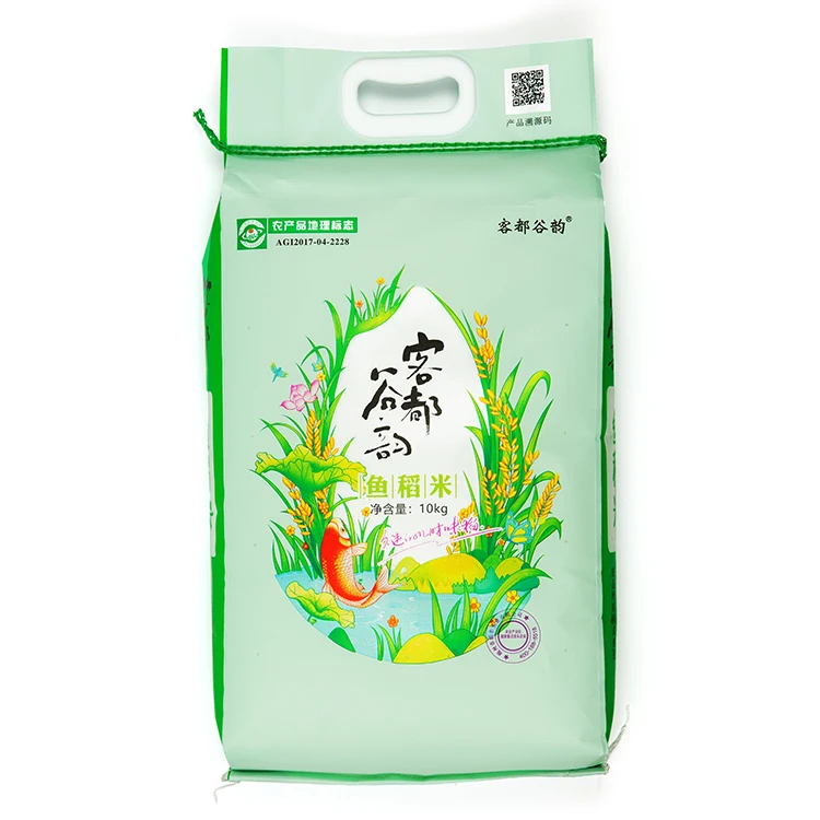 Высококачественный Полипропиленовый плетеный пакет для риса, 4 слоя ламинированного риса, пластиковый пакет 10 кг (1600109982896)