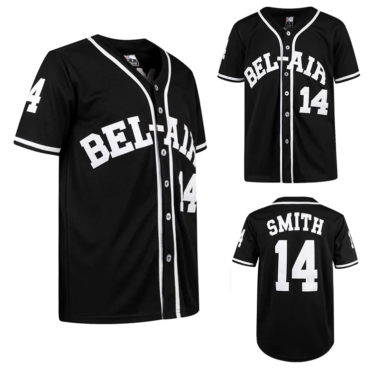 Baseball Jersey Blank V Neck 100% Polyester Custom Logo Customized Design