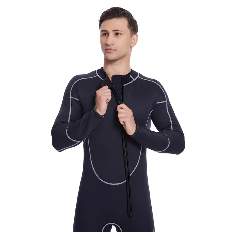 3mm 5mm 7mm Neoprene New Front Chest Zipper Sports Wear Long Sleeve Long Pants Water Sports Wet Diving Suit