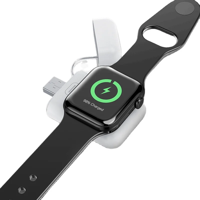 Портативное беспроводное зарядное устройство для Apple watch 1 2 3 4 с магнитной адсорбцией встроенный аккумулятор 1000 мАч для зарядного устройства часов