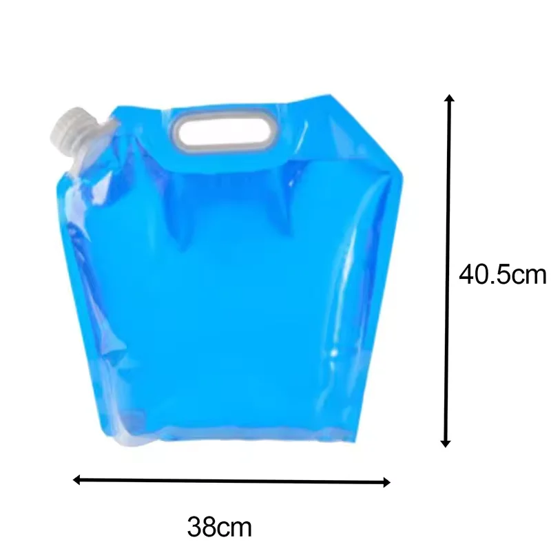 3L 5L 10L Blue Clear Plastic Stand Up Portable Lightweight Water Storage Packaging Carrier Tank Container Bag With Spout