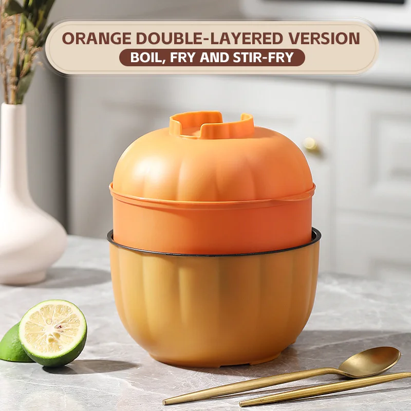 2 in 1 Electric Boiling Pot and Mini Rice Cooker Non-stick Hot Pot with Bowl  Multi-functional for Household Outdoor Use