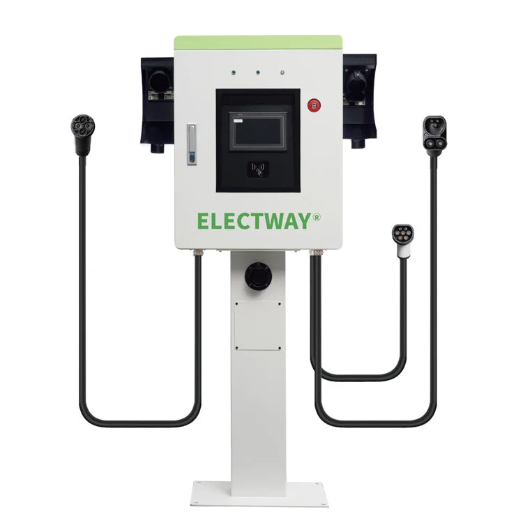  Зеленая OCPP AC & DC EV зарядная станция с рекламным дисплеем ELECTWAY для