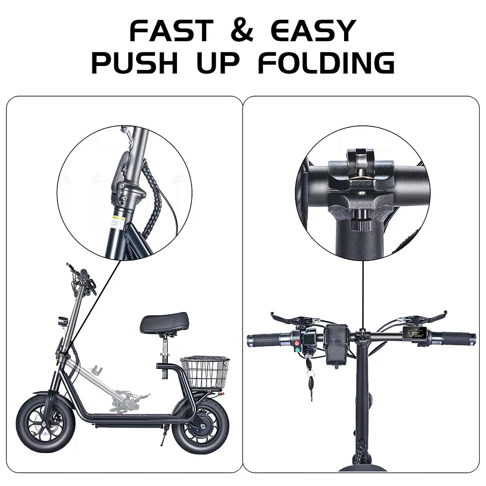 
2021 new arrival UK warehouse adult 500w 11ah 48V 40km/h M5 PRO 12inch fat tires folding e electric scooter 