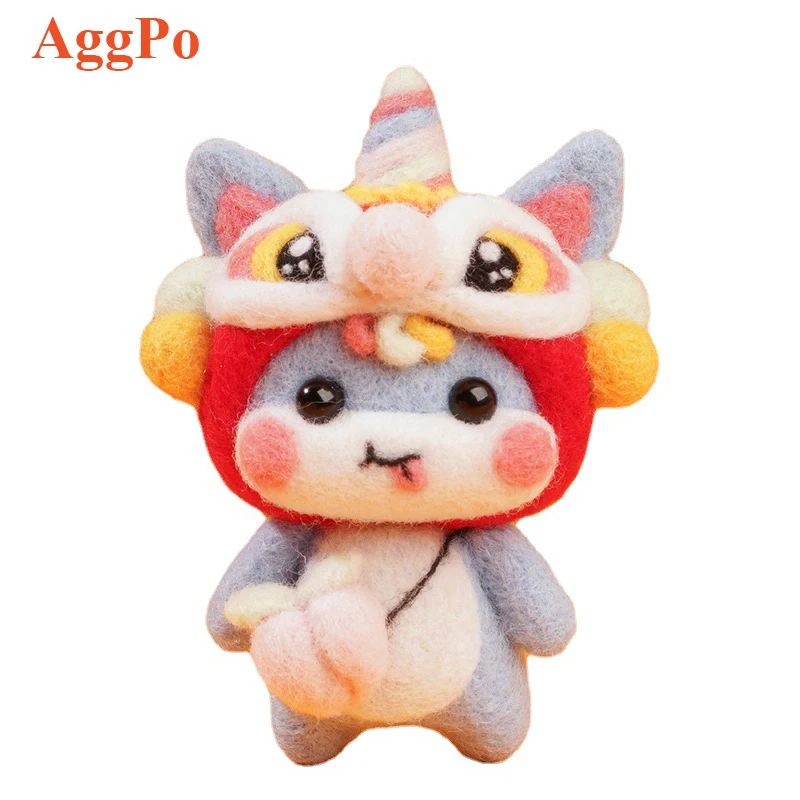 Chinese Zodiac Signs Needle Felting Kit, Complete Needle Felting Tools and Supplies, Animals Wool Felting Kits