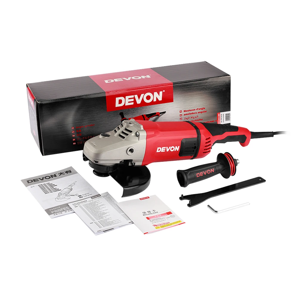 Special Offer DEVON 230mm Long Handle Large Power Professional Electrical Angle Grinder Power tools manufacturer