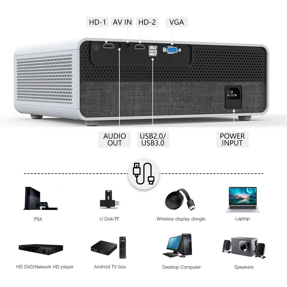 Factory direct OEM/ODM 14000 high lumen projector 1080p full HD 4k LCD portable home theater outdoor projector