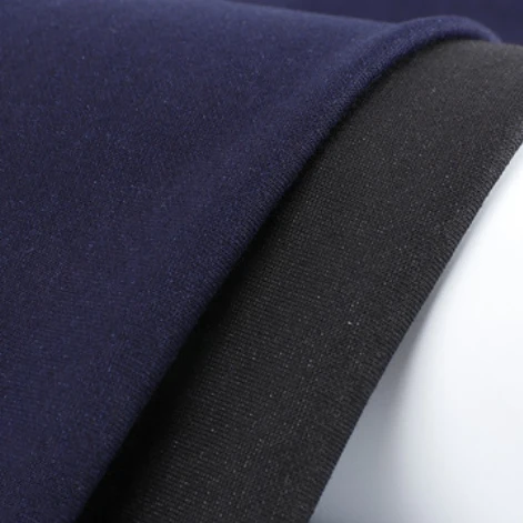 Fashion Style 4 Way Stretch Cotton Polyester Spandex Black Blue Denim Fabric for Jeans Anti-static Spandex  Denim Knitted Fabric