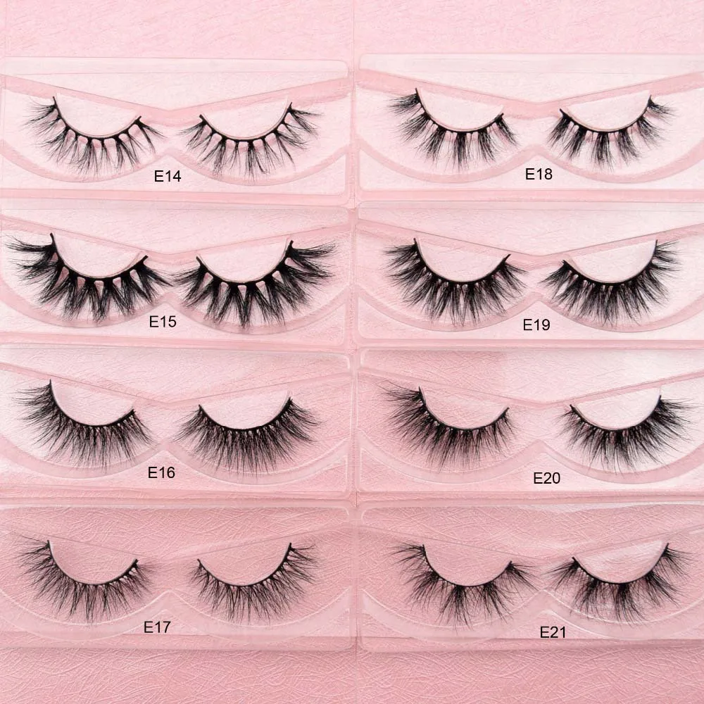 Dropshipping Wholesale Natural Wispy 3d Mink False Lashes Makeup Mink Fake Eyelashes With Soft Band Make-up For Women