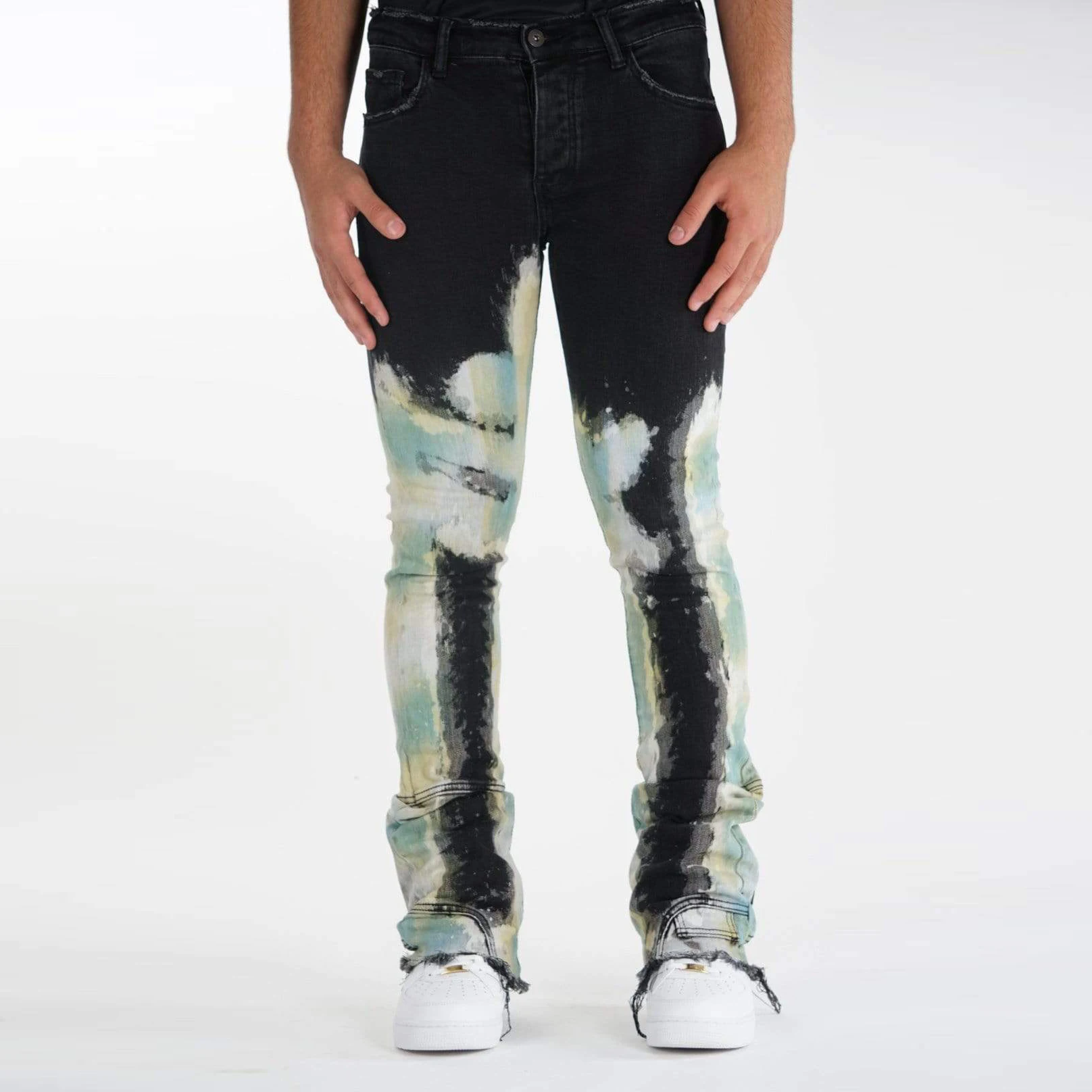 Hot Sales Jean Men Disstressed Knee Hole Denim Pant Jean Ripped crush Jeans Pants for Men