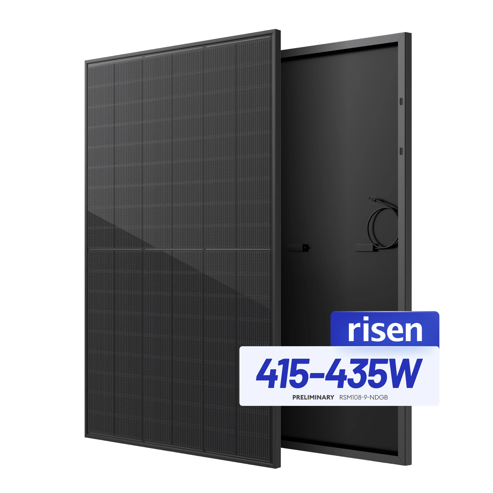 Черная солнечная панель 415W 420W 430W 435W Bifacial N-Type Pv модули панели оптом с инвертором