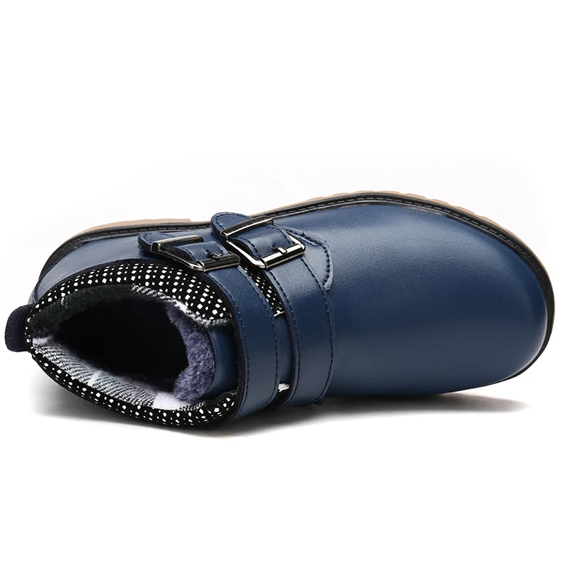 Волшебные туфли с пряжкой и ремешком ботинки без подкладки для мальчиков износостойкие с высоким берцем; Сапоги на резиновой подошве, детская обувь
