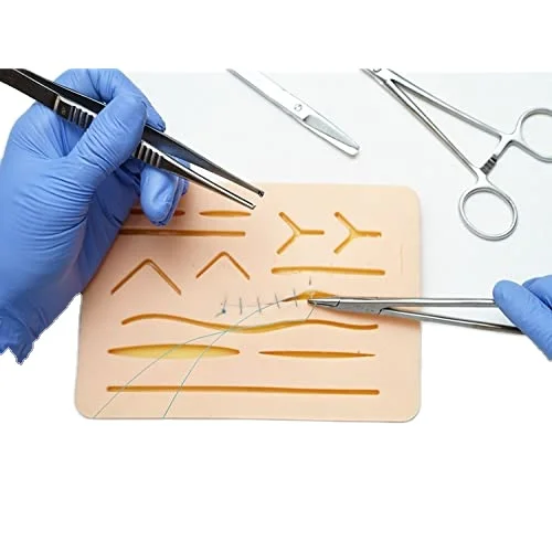 19 Pieces Suture Practice Kits (Kit De Sutura Para Practicar) For Cutting And Stitching Skin Pad/Surgical Blades/Silk Braideds
