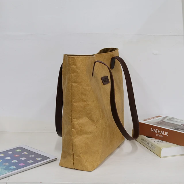 Customized Logo Women Reusable Shopping Bag Portable Tyvek Large Tote Bag