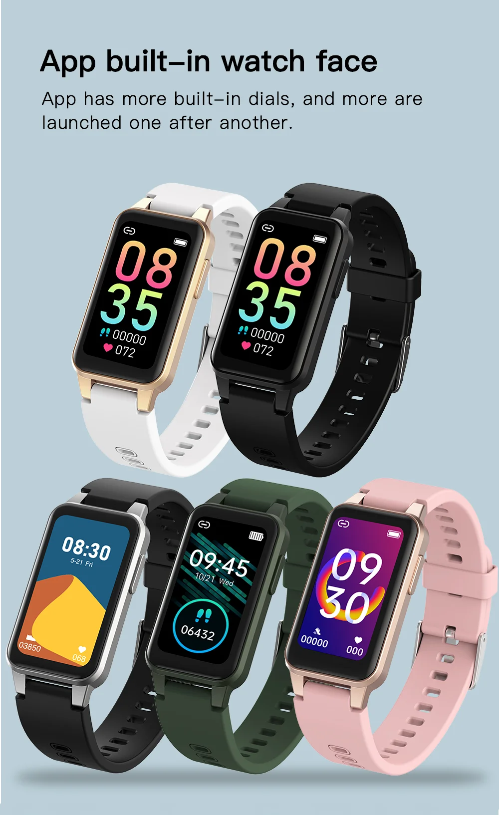 2023 New Wholesale big screen Waterproof Smart Bracelet band Sports Blood Pressure Heart Rate Health Monitoring Smart Band