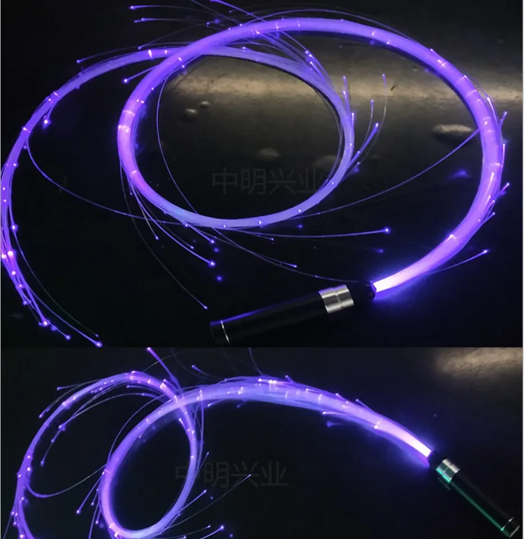 Handle Dance Fashion Fiber Optic Dance Whip Glowing Fibers Led Fiber Optic Whip
