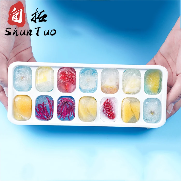 14 cells colorful home use thermos tray for ice making chocolate fruit ice-cream mold ice cube molds
