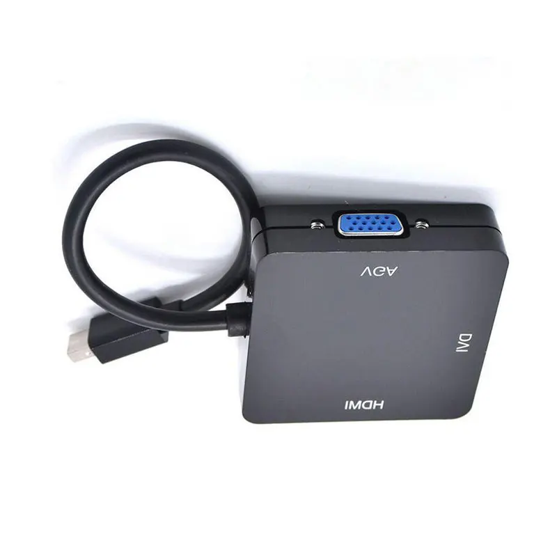 Manufacturer direct sales 3 in 1 DP display port to HDMI VGA DVI adapter Mini DP cable converter ADAPTS to PC HDTV monitor