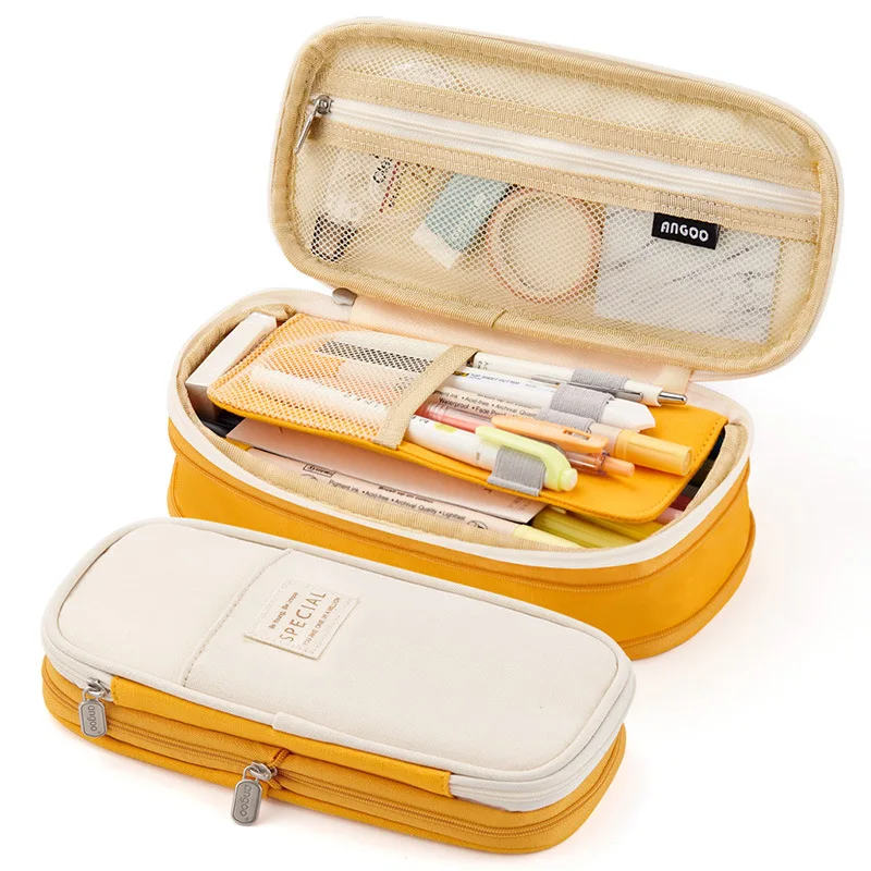 Big Capacity Pencil Case Pencil Canvas bags for Organize Markers Pens Stationery School Office