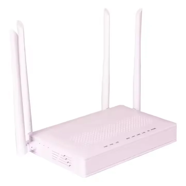 Двухдиапазонный XPON ONU с 2 4G + 5G VOIP WIFI волоконно-Оптическая сеть 12V блок питания