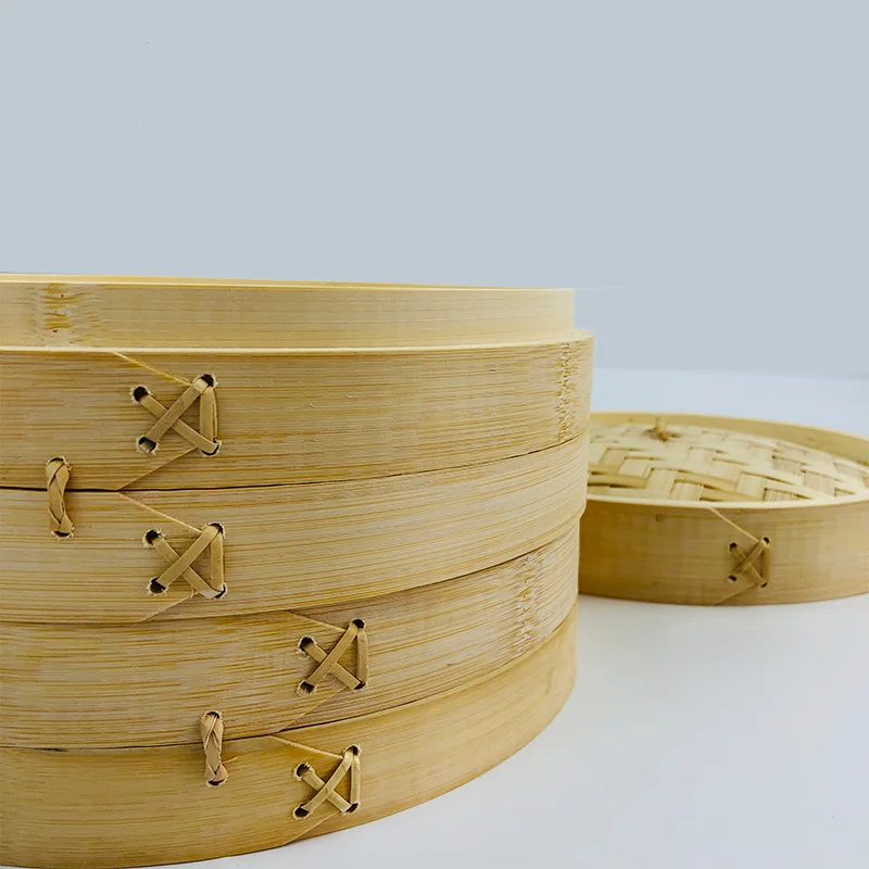 World Of Flavours Aluminum For 10 Inch 2 Tier Bundle Kit Set 12 Inch Tiers Lid Bamboo Steamer Basket With Ring Adapter