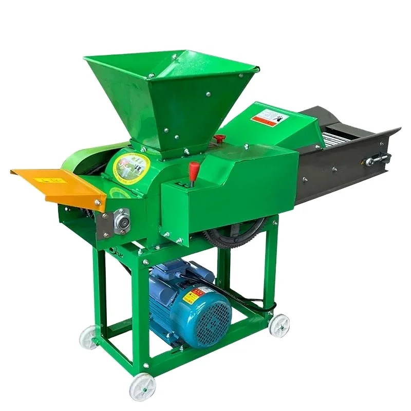 Newest Agriculture Crushing Kneading Straw Provided Poultry Farm Silage Food Large Capacity Electric Animal Feed Chaff Cutter