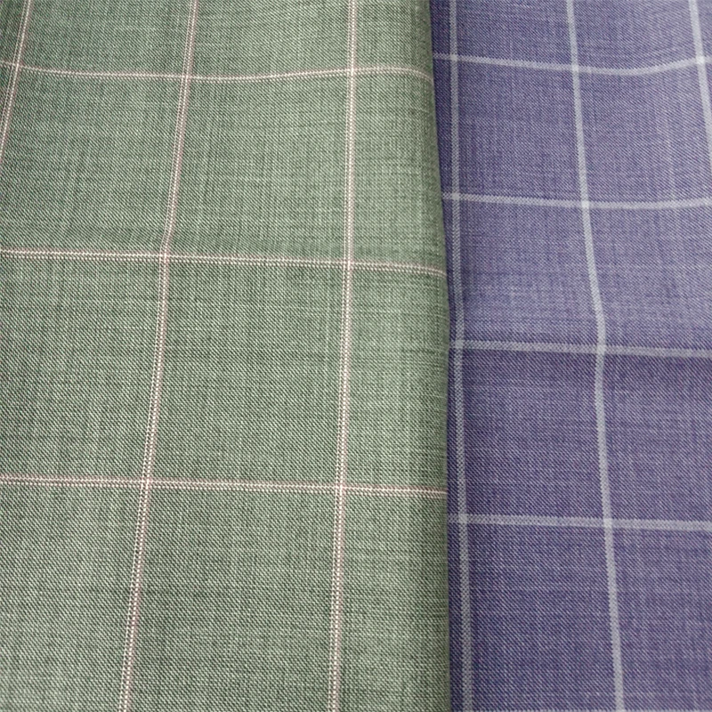 Stretch Elastic Light 70% Wool 30% Polyester Woven Checkered Mens Suiting Fabric Material Polyester Fabric For Suit
