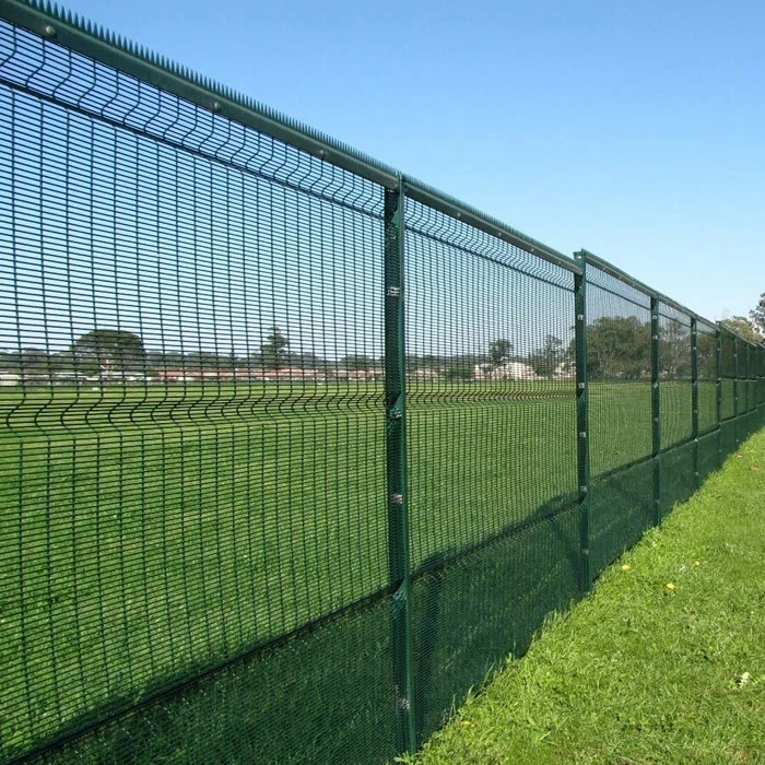 Cheap high quality metal barbed wire mesh anti climb 358 security beta fence for railway station
