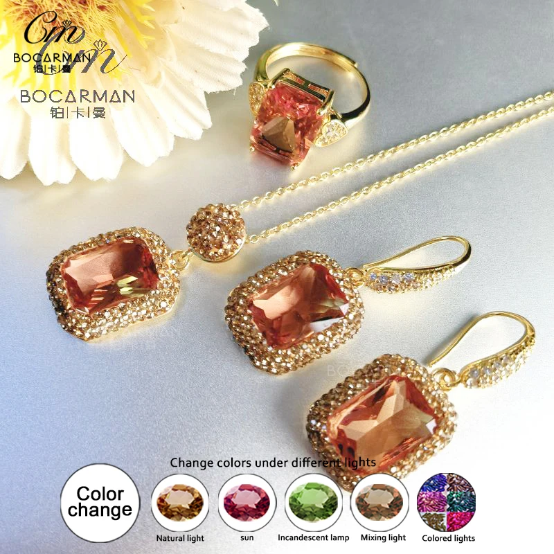 Artificial gemstone manufacturers Turkey color colored stone bauxite light color Sudan stone jewelry set