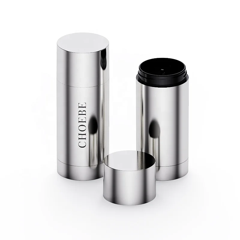 Aluminum Deodorant tube bottom fill mini size eco-friendly portable container 30ml deodorant packaging with silver  tubes