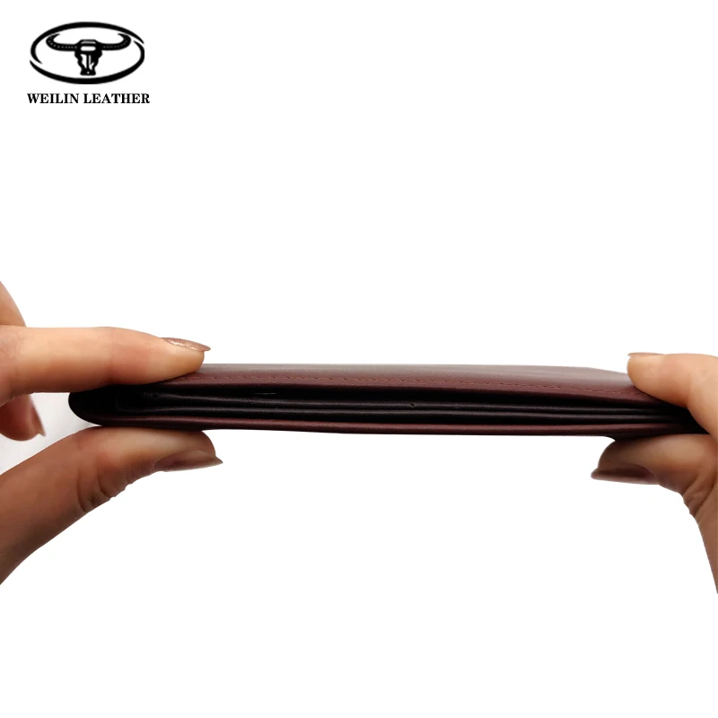 Оптовая продажа, высококачественные роскошные кошельки из натуральной кожи, мужской кошелек, деловой винтажный кошелек из воловьей кожи с индивидуальным принтом, Подарочный кошелек