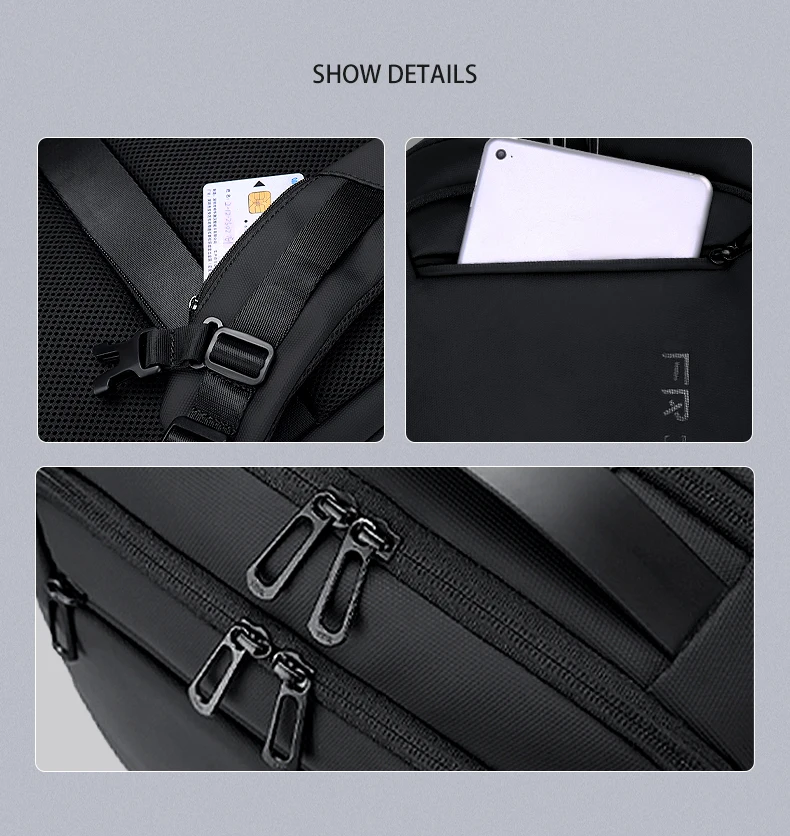 FENRUIEN Multifunction smart backpack for man travel bag usb charging port waterproof business back packs laptop 2021