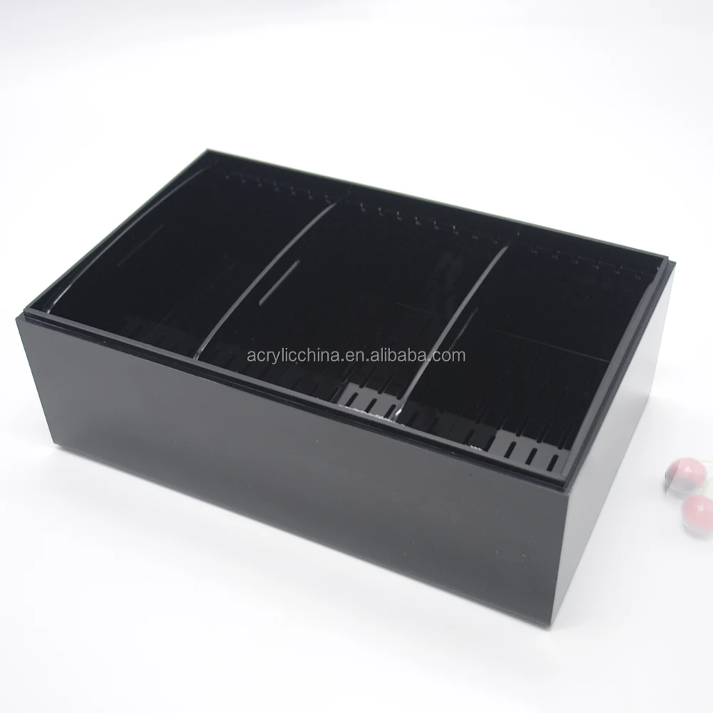 Acrylic high clear cigar box black acrylic cigar humidor cabinet acrylic custom manufacturer