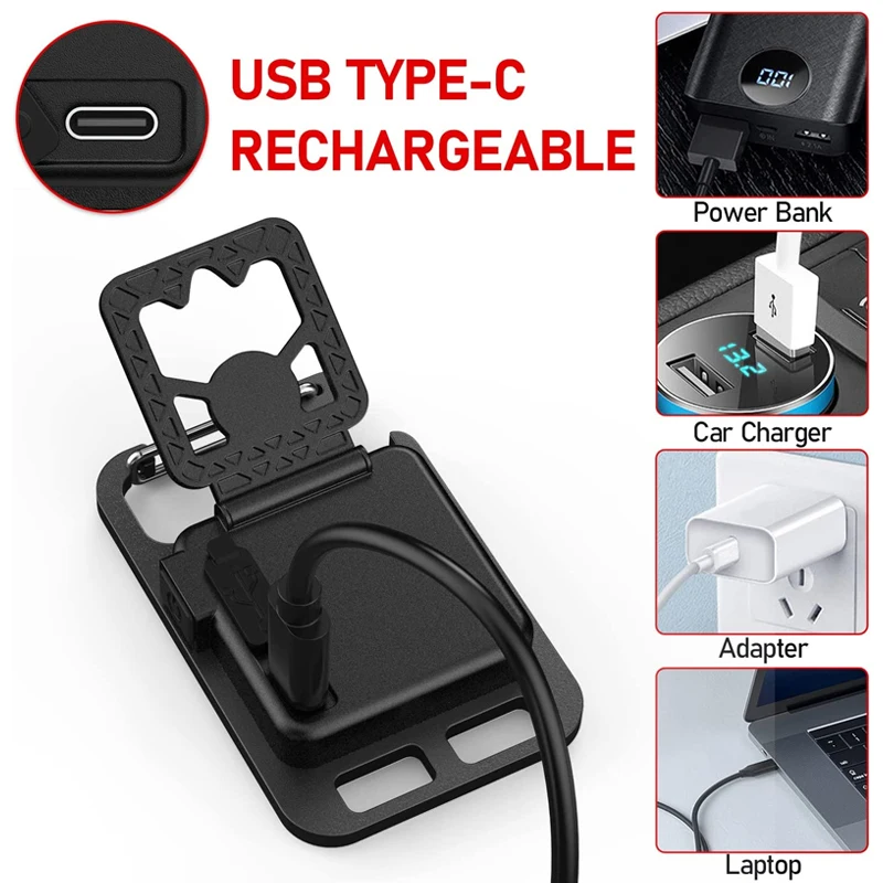 Small Flashlights 800 Lumens Rechargeable COB Portable Pocket Keychain work Light