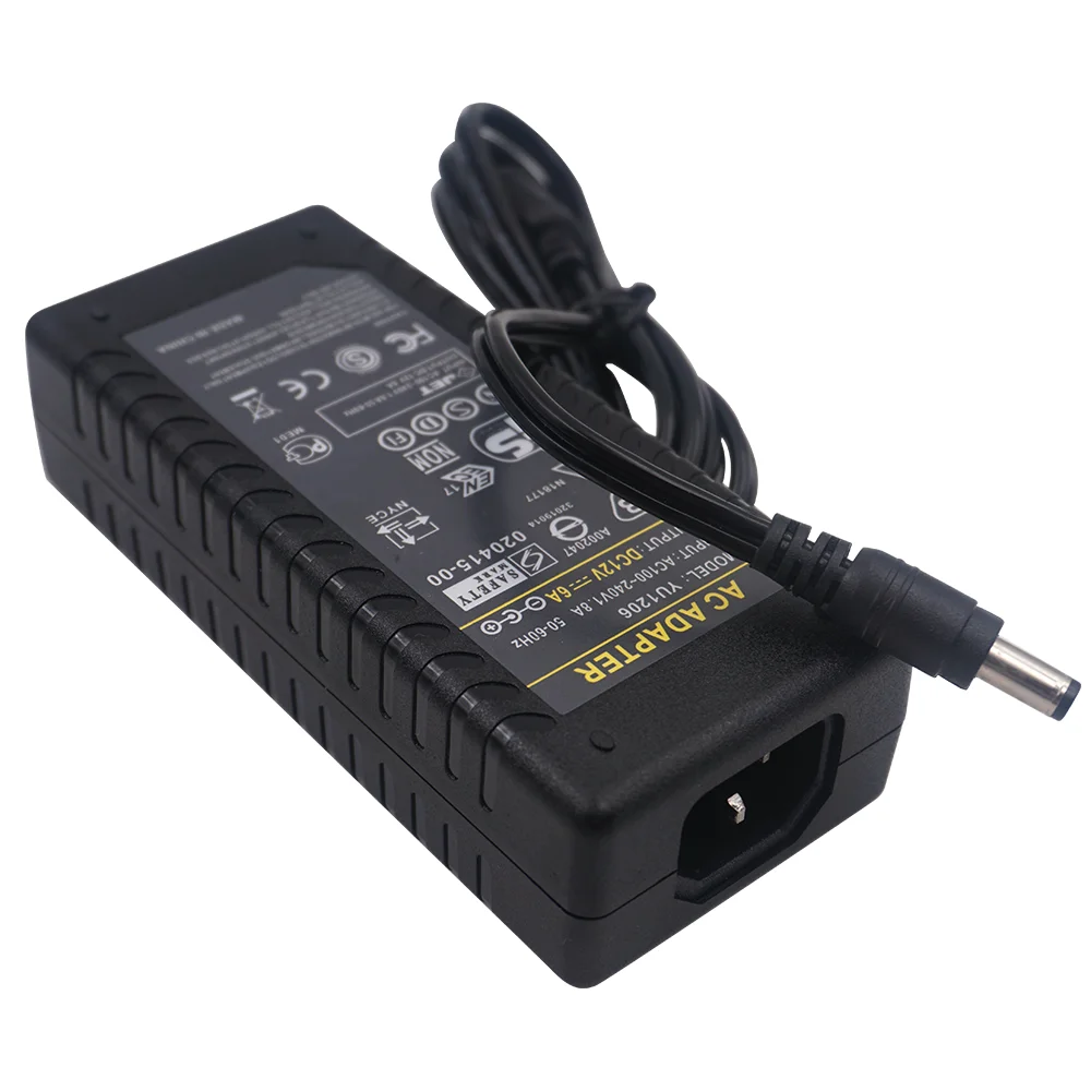 Адаптер питания переменного тока 12 В 6 А 72 Вт, трансформатор с размером наконечника 5,5*2,5 мм для ЖК-монитора, светодиодной ленты, беспроводной маршрутизатор ADSL с кошками