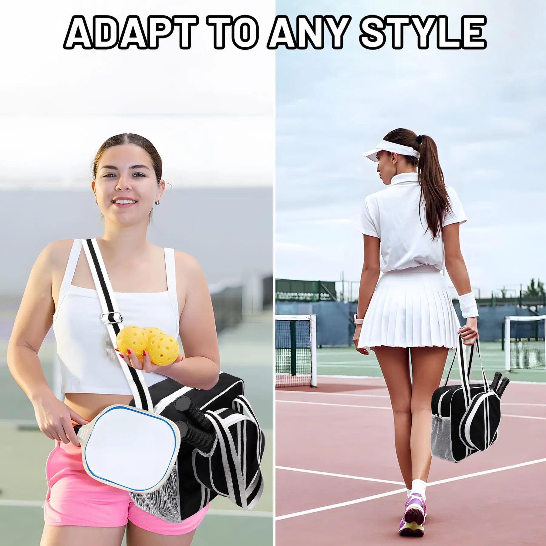 Outdoor Sports Pickle Ball bag Portable Pickleball bag Single Shoulder Racquetball Racket Large Capacity Badminton Bag
