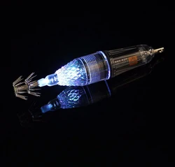 12cm 17cm Waterproof Night Fishing Tackle Colorful Plastic Fishing Tackle LED Squid Fishing Light With Octopus Hooks