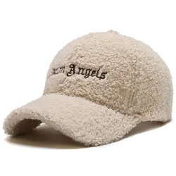 High Quality Custom Logo Wool Furry Fashion Men Plain White 6 Panel Soft Winter Plush Fluffy Baseball caps