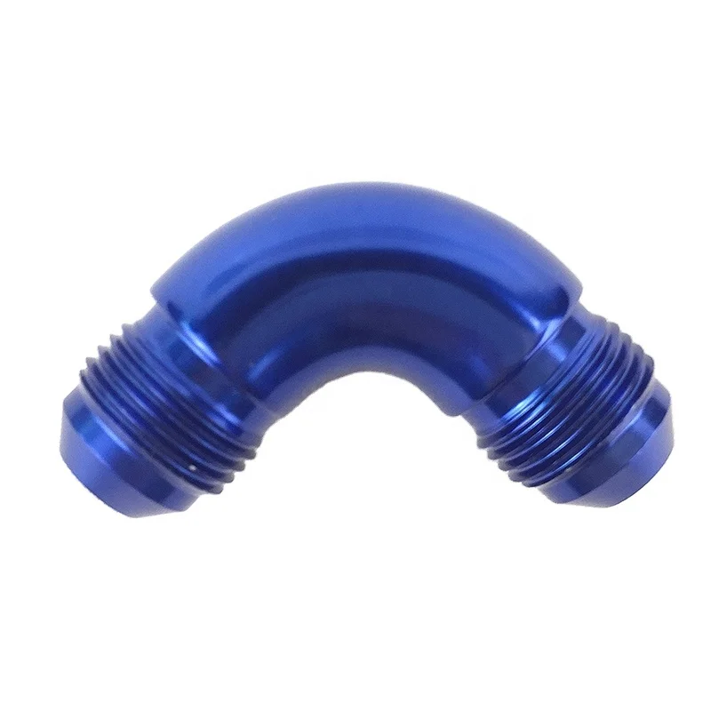 BJR Performance Parts Aluminum 90 Degree Swivel AN Male To Male Flare Tube Union Fittings Adapter