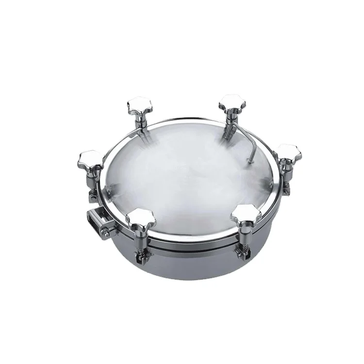 Stainless steel food grade handwheel manway cover