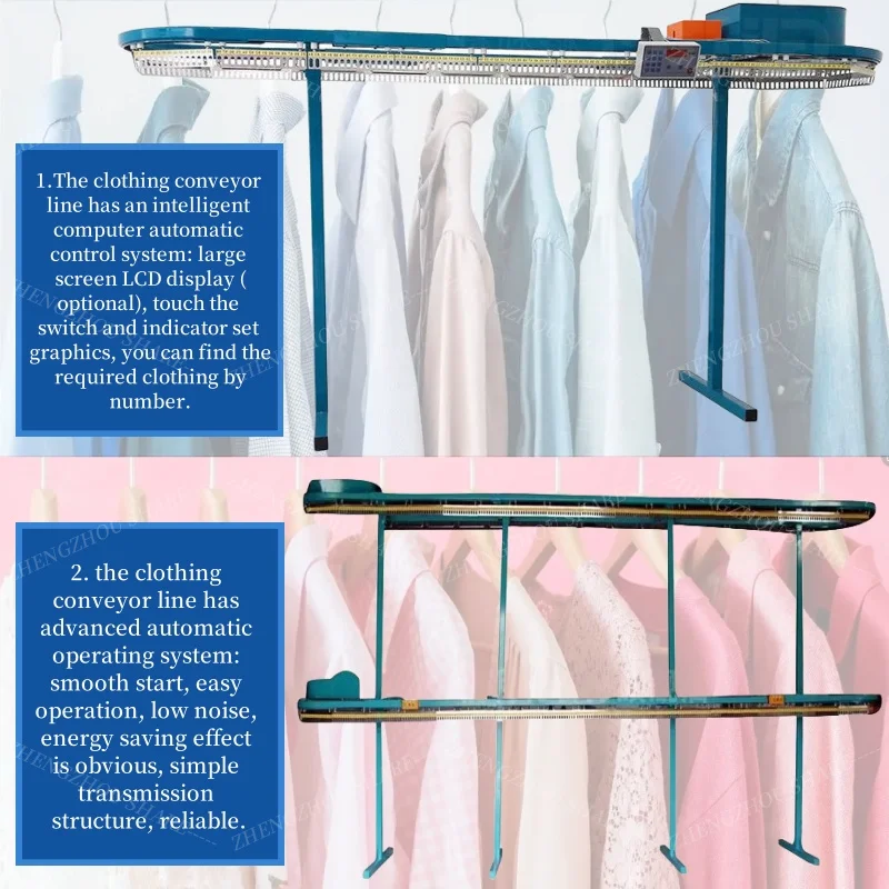 High Quality 308 Clothes Conveyor Laundry Machine Commercial Shoes Dry Cleaning Shop Use Automatic Clothes Conveyor for Sale