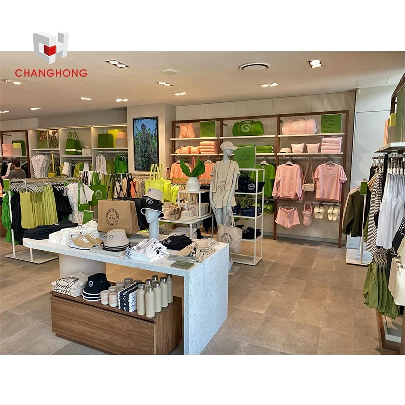 Woman Clothes Store Fixtures Boutique Shop Equipment Display Chrome Display Rack Shop Fitting Garments Clothes Shop Fitting