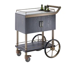 C-25 Luxury Hotel Restaurant Drink Wine Service Cart Hotel Trolley Hotel Furniture Wood+metal European