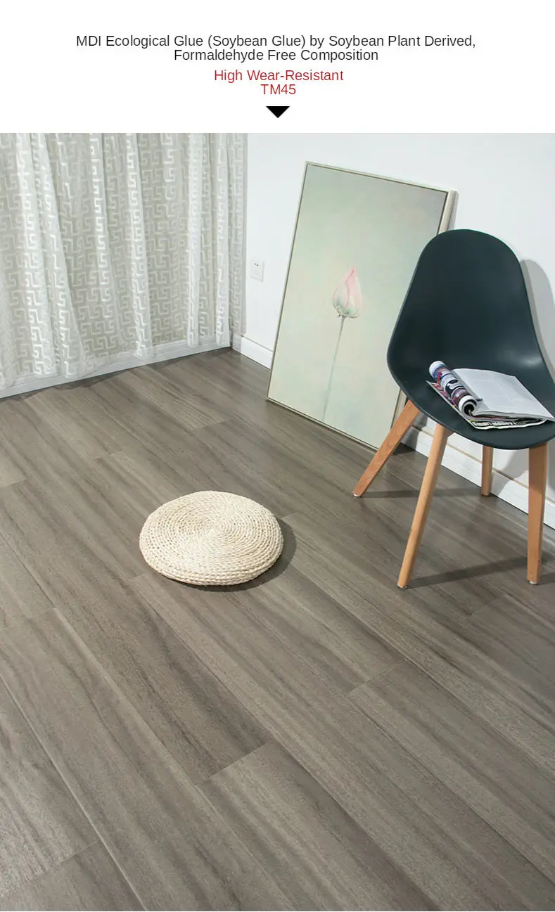 12mm German HDF Waterproof Laminated Flooring  parquete piso flotante high gloss pvc laminate flooring wood laminate floor