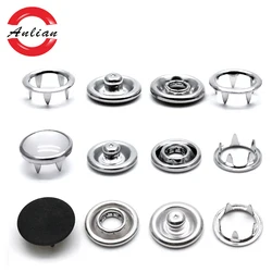 Factory Custom Size Gunmetal Zinc Alloy Metal Spring Snap Button
