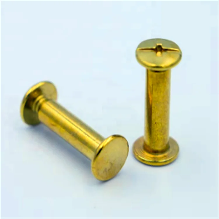 
Custom made brass m5*10 chicago screw for leather belt 